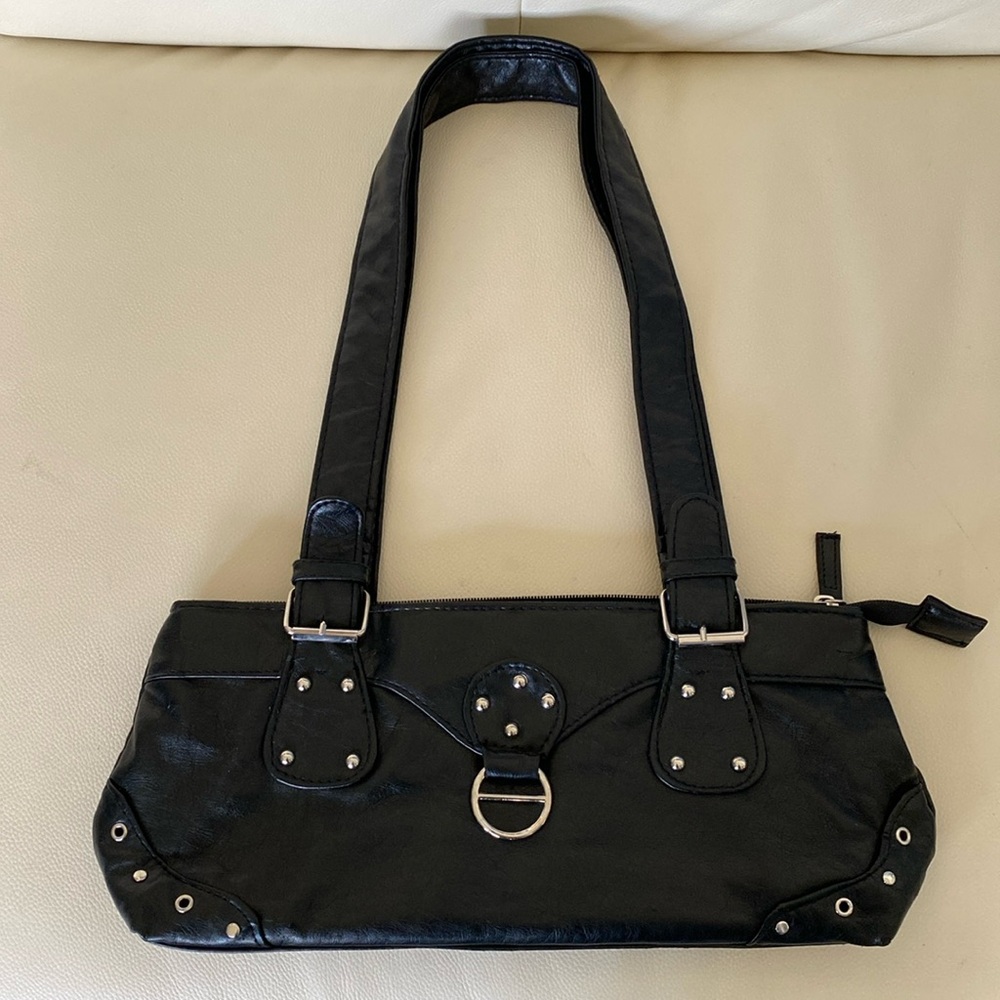 Leather Silver Studded Bag